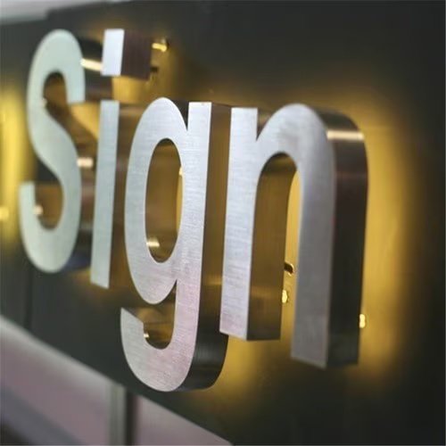Stainless Steel and Brass Letters